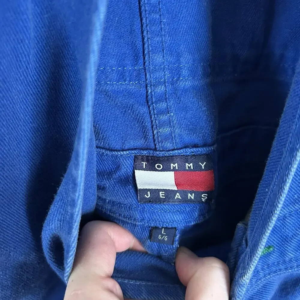 Vintage Tommy Hilfiger Denim Overalls, Sz L 90’s Jean Overalls